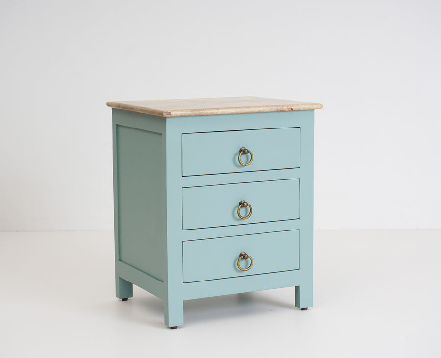 Aleppo Wooden Bedside Table Furniselan Silt-Green