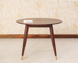 Boston Solid Wood Round Dining Table Four Seater Furniselan Grey-Finish