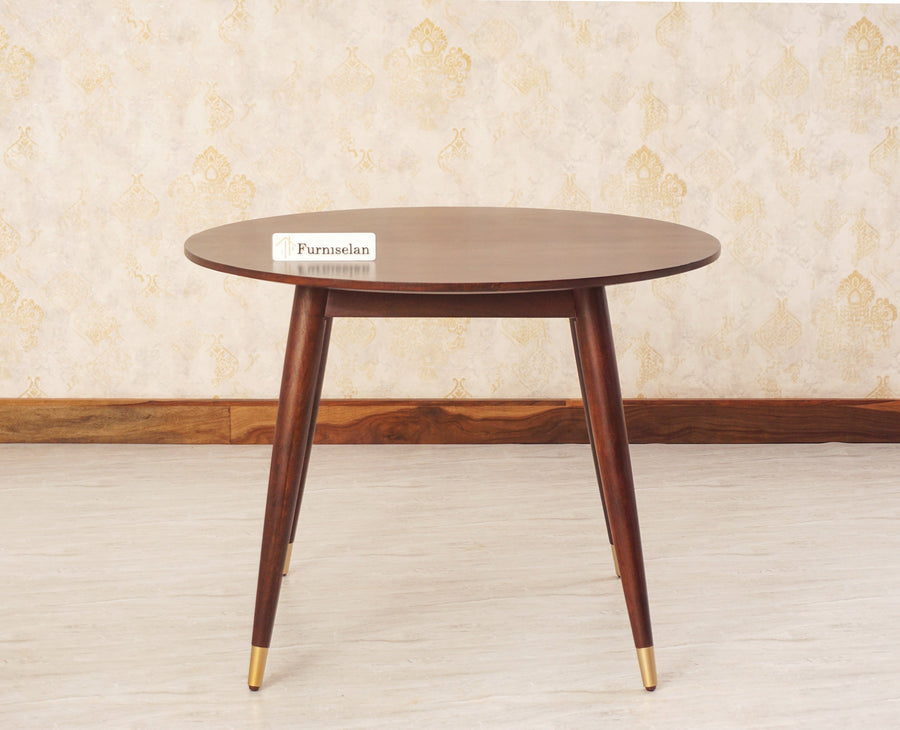Boston Solid Wood Round Dining Table Four Seater Furniselan Grey-Finish
