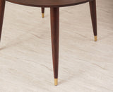 Boston Solid Wood Round Dining Table Four Seater Furniselan Grey-Finish