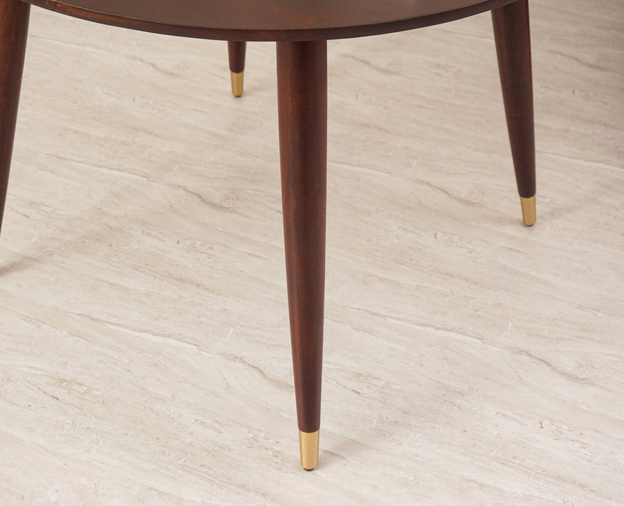 Boston Solid Wood Round Dining Table Four Seater Furniselan Grey-Finish