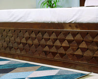 Jodhpur Solid Wood King Size Bed with Box Storage Furniselan-Teak-Finish