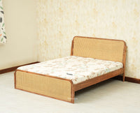 Maui Solid Mango Wood Queen Size Bed Natural Oak