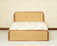 Maui Solid Mango Wood Queen Size Bed Natural Oak