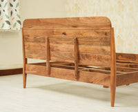 Maui Solid Mango Wood Queen Size Bed Natural Oak