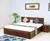 Pune Solid Wood King Size Bed with Box Storage FurniselanFurniselan