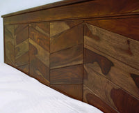 Hong Kong Solid Wood King Size Bed with Box Storage Furniselan-Teak-Finish