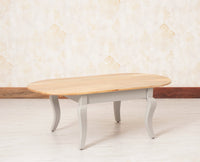 Mumbai Solid Wood Oval Coffee Table - Coffee Table - Furniselan - Cool-Grey