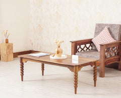 Richmond Sheesham Wood Coffee Table Furniselan - Teak-Finish