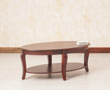 Denmark Sheesham Wood Oval Coffee Table - Coffee Table - Furniselan - Rosewood-Finish