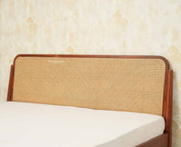 Maui Solid Mango Wood King Size Bed with Storage Trolly Brown Finish