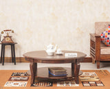 Denmark Sheesham Wood Round Coffee Table Furniselan - Grey-Finish