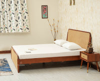 Maui Solid Mango Wood King Size Bed Brown Finish
