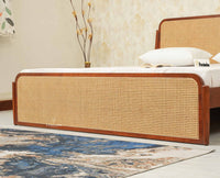 Maui Solid Mango Wood King Size Bed Brown Finish