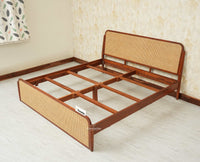 Maui Solid Mango Wood King Size Bed Brown Finish