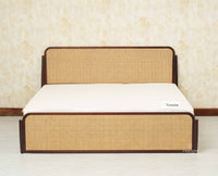 Maui Solid Mango Wood King Size Bed Grey Finish