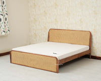 Maui Solid Mango Wood King Size Bed Natural Oak