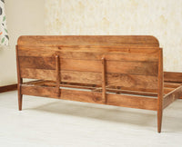 Maui Solid Mango Wood King Size Bed Natural Oak