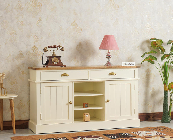Porto Wooden Two door and Two Drawer Sideboard Cabinet Large Furniselan