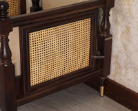 Boston Sheesham Wood Rattan Cane One Seater Sofa - Three Seater Sofa - Furniselan Grey-Finish