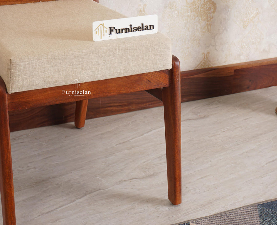 Boston Solid Wood Rattan Cane Chair Set of Two - Dining Chair - Furniselan Brown-Finish