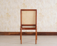 Boston Solid Wood Rattan Cane Chair Set of Two - Dining Chair - Furniselan Brown-Finish