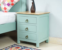 Aleppo Wooden Bedside Table Furniselan Silt-Green