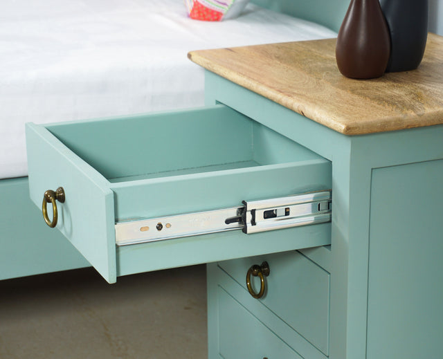 Aleppo Wooden Bedside Table Furniselan Silt-Green