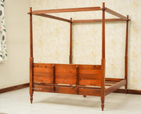 Nashville Solid Wood King Size Four Poster Bed Brown Finish