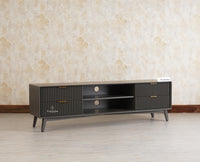 Bengaluru Solid Wood TV Cabinet Four Drawer Furniselan Slate-Grey