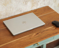Sendai Solid Wood Study Table with One Drawer - Study Table - Furniselan - Slit-Green