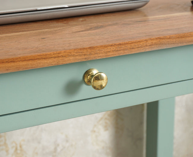 Sendai Solid Wood Study Table with One Drawer - Study Table - Furniselan - Slit-Green
