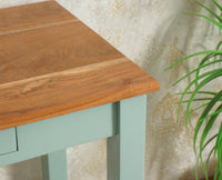 Sendai Solid Wood Study Table with One Drawer - Study Table - Furniselan - Slit-Green