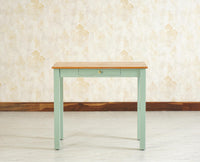 Sendai Solid Wood Study Table with One Drawer - Study Table - Furniselan - Slit-Green