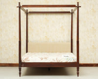 Nashville Solid Wood King Size Four Poster Bed Grey Finish
