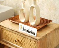 Boston Wooden Rattan Cane One Drawer Bedside Table Natural Finish