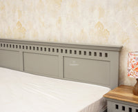 Alexandria Solid Wood Queen Size Bed with Hydraulic Storage Box - Furniselan-Cool-Grey