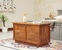 Athens Trunk Box Storage - Trunks & Cabinets - Furniselan-Brown-Finish