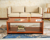 Zurich Premium Wooden Coffee Table Brown Finish