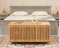 Deccan Slatted Trunk Box Storage Coffee Table Furniselan Natural Finish