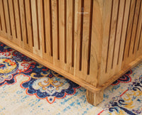 Deccan Slatted Trunk Box Storage Coffee Table Furniselan Natural Finish