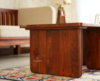 Pivot Flexi Wooden Coffee Table Multi Functions Use Coffee & Side Table Brown Finish