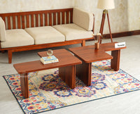 Pivot Flexi Wooden Coffee Table Multi Functions Use Coffee & Side Table Brown Finish