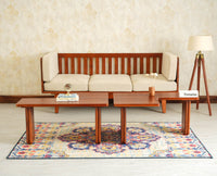 Pivot Flexi Wooden Coffee Table Multi Functions Use Coffee & Side Table Brown Finish