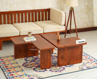 Pivot Flexi Wooden Coffee Table Multi Functions Use Coffee & Side Table Brown Finish
