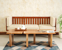 Pivot Flexi Wooden Coffee Table Multi Functions Use Coffee & Side Table Natural Oak  Finish