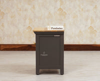 Alexandria Wooden Bedside Table One Drawer - Furniselan Slate-Grey