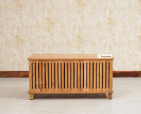 Deccan Slatted Trunk Box Storage Coffee Table Furniselan Natural Finish