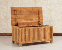 Deccan Slatted Trunk Box Storage Coffee Table Furniselan Natural Finish