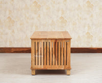 Deccan Slatted Trunk Box Storage Coffee Table Furniselan Natural Finish